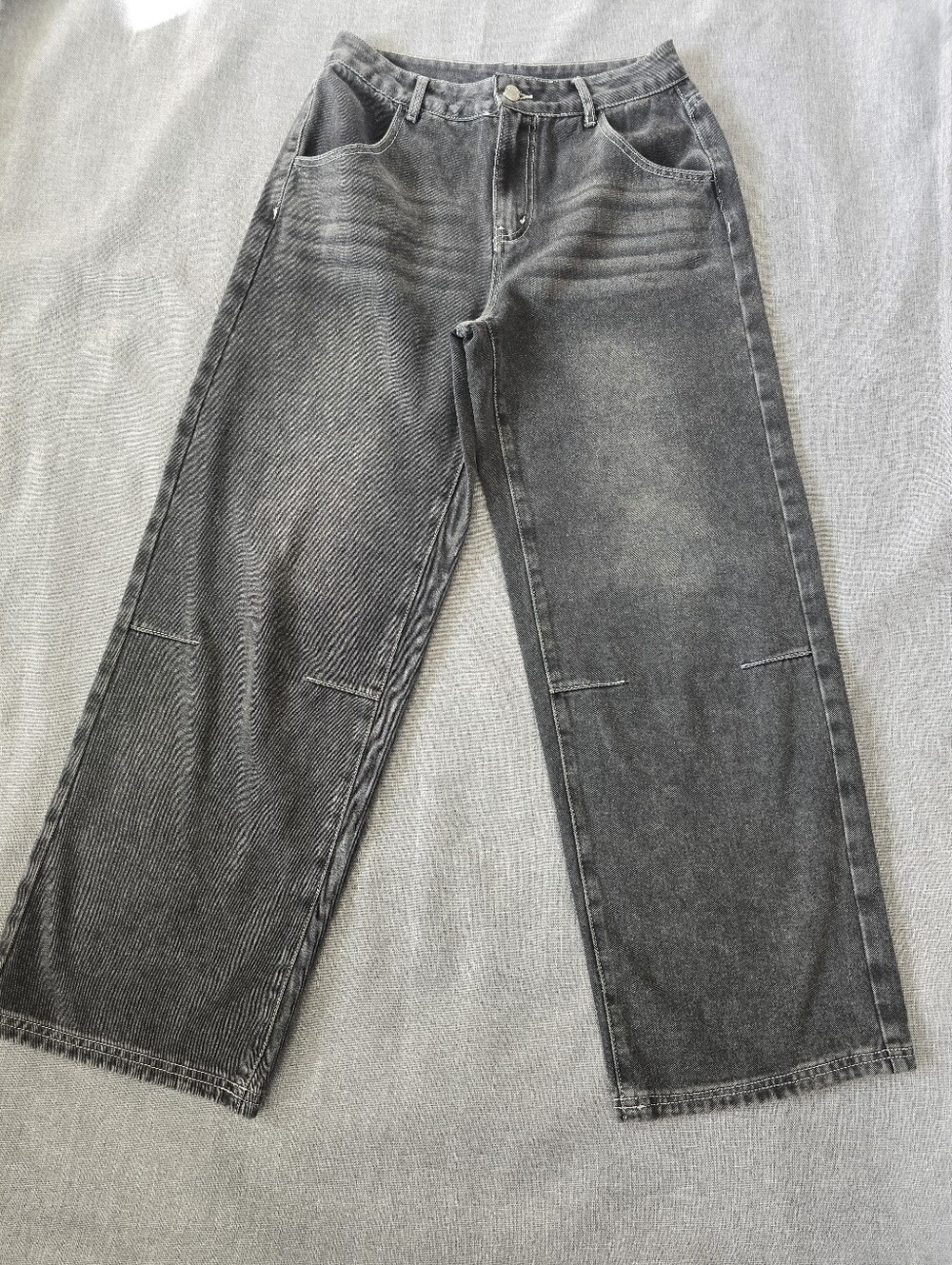 NV Felix Washed Black Wide-Leg Jeans Size Medium